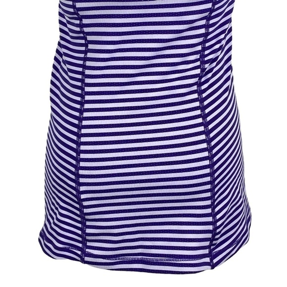 Nike‎ Dri-Fit Slim Fit Purple Striped Built-In Bra Athletic Tank Top Women's Med - Picture 5 of 12